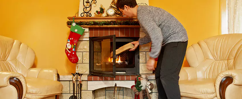 Rusted Metal Fireplace Restoration in Maricopa, Arizona